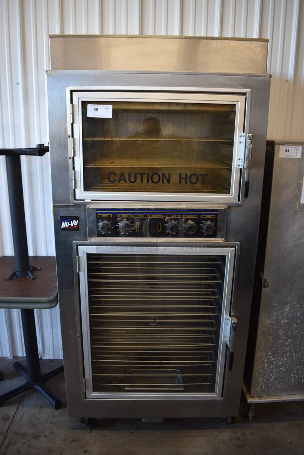 Nu Vu Model SUB-123 Stainless Steel Commercial Oven Proofer on Commercial Casters. 208 Volts, 3 Phase. 36x28x77
