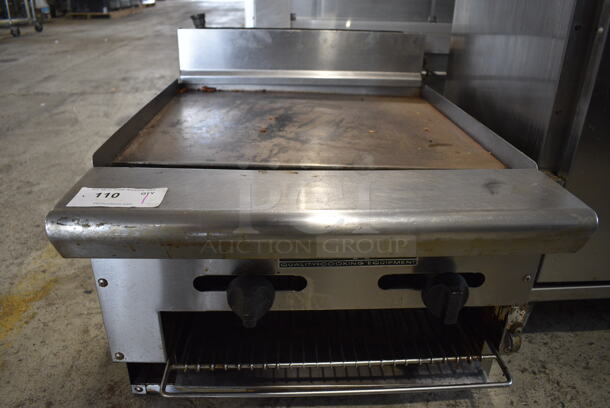 American Range Stainless Steel Commercial Countertop Natural Gas Powered Flat Top Griddle. 24x34x21
