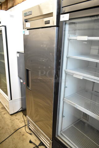 2020 True T-19F Stainless Steel Commercial Single Door Reach In Freezer w/ Poly Coated Racks. 115 Volts, 1 Phase. Tested and Working!