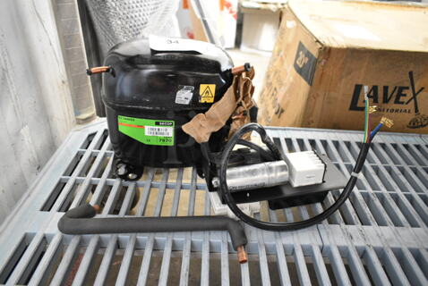 Secop SC18MNX Metal Commercial Compressor. 115 Volts, 1 Phase.