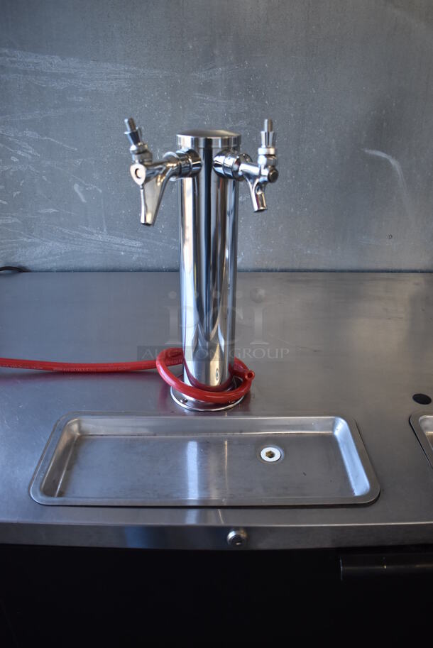 Beverage Air DD58 Stainless Steel Commercial Direct Draw Kegerator w/ 2 Beer Towers and 3 Couplers. 115 Volts, 1 Phase. 59x28x54. Tested and Powers On But Temps at 47 Degrees - Image 3 of 8