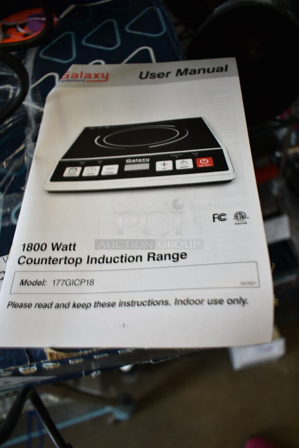 BRAND NEW SCRATCH AND DENT! Galaxy 177GIC18 Countertop Induction Range / Cooker. 120 Volts, 1 Phase.  - Image 4 of 4