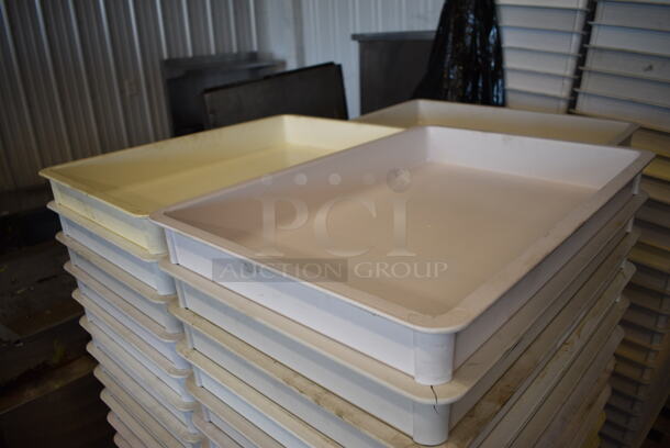 Pallet Lot of 60 White Poly Dough Bins. 18x26x3. 60 Times Your Bid!  - Image 5 of 5