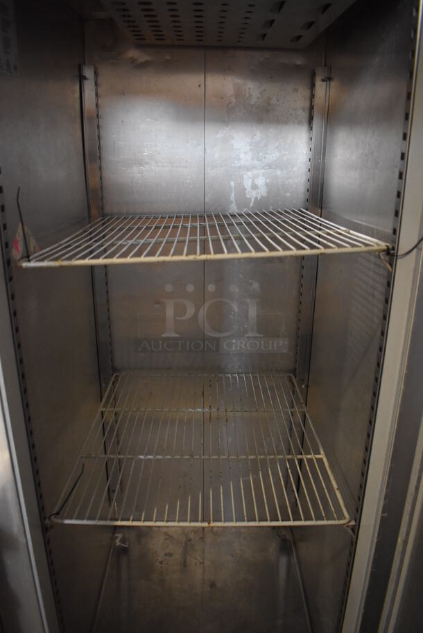 Manitowoc Koolaire KF-1C Stainless Steel Commercial Single Door Reach In Freezer w/ Racks on Commercial Casters. 115 Volts, 1 Phase. 28x34x85. Cannot Test - Unit Trips Breaker - Image 3 of 5