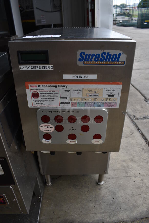 SureShot Model AC-320 Stainless Steel Commercial Countertop Cream Dispenser. 120 Volts, 1 Phase. 12x22x28