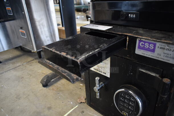 Corporate Safe Specialists Black Metal Single Compartment Safe. Comes w/ Combination!! - Image 4 of 4