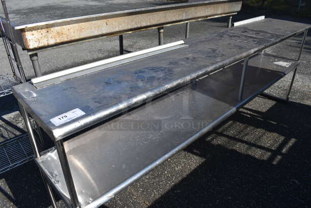 Stainless Steel Commercial 2 Tier Shelf w/ 2 Check Order Holders. 96x19x34 - Image 2 of 5