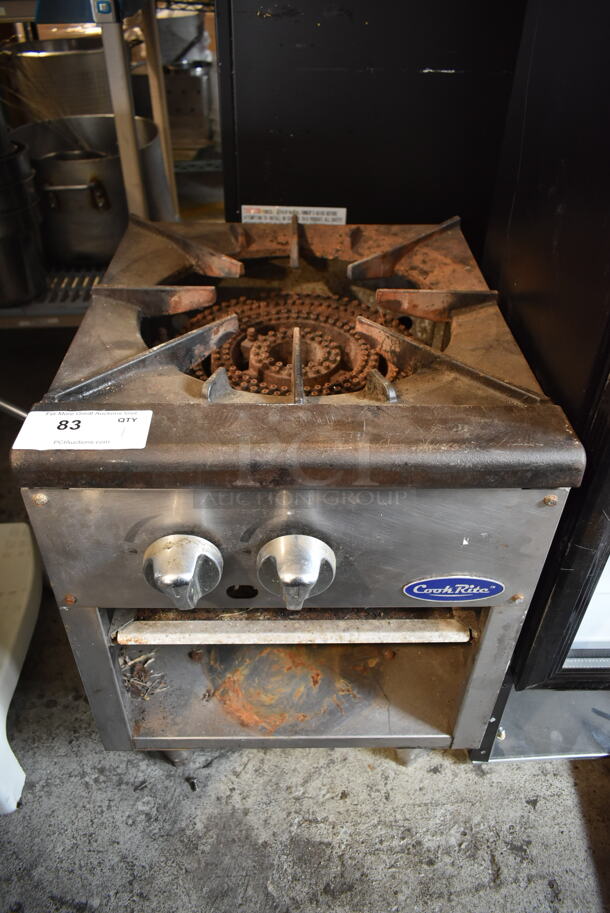 Cook Rite ATSP-18 Stainless Steel Commercial Countertop Natural Gas Powered Single Burner Stock Pot Range. - Image 2 of 9