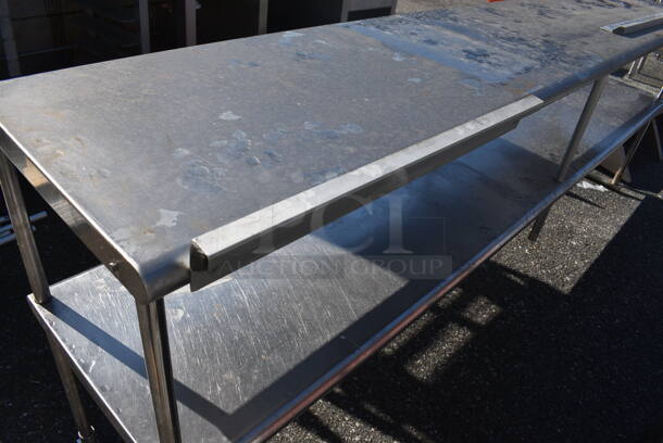 Stainless Steel Commercial 2 Tier Shelf w/ 2 Check Order Holders. 96x19x34 - Image 4 of 5