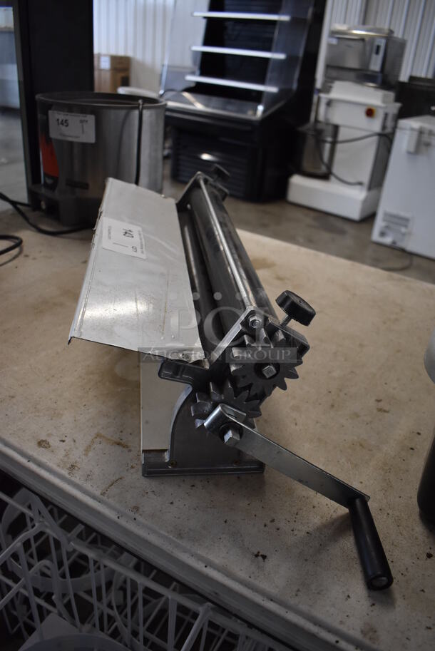 Metal Countertop Manual Dough Sheeter. 25x8x8