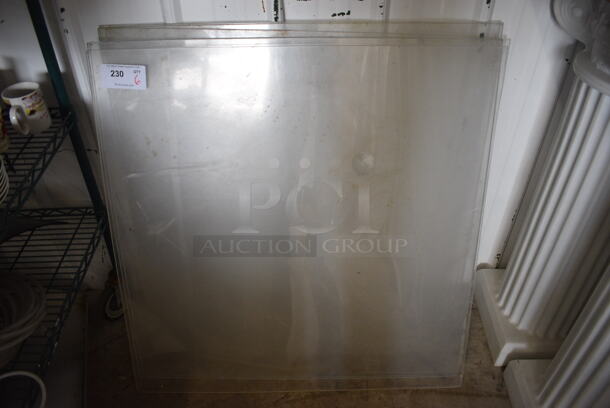 ALL ONE MONEY! Lot of 6 Clear Poly Panes. 35x35x0.5