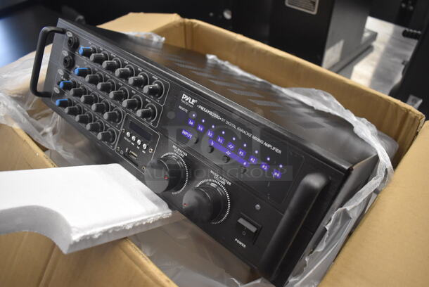 BRAND NEW IN BOX! Pyle PMXAKB2000 BT Digital Karaoke Mixing Amplifier. 17x14x5.5 - Image 4 of 8