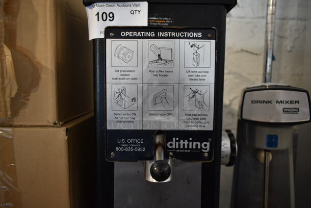 Ditting KR 1293 Metal Commercial Countertop Coffee Bean Grinder. 120 Volts, 1 Phase. Tested and Working!
 - Image 3 of 10