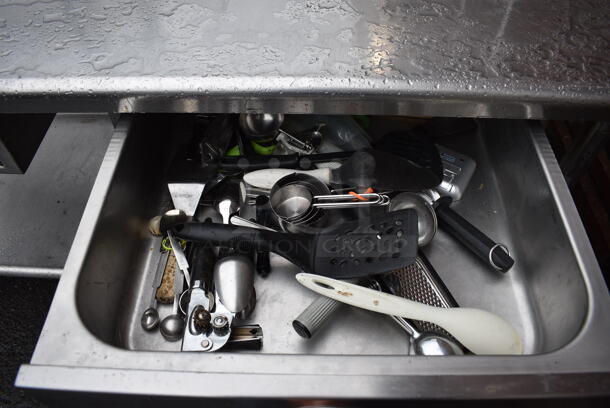Stainless Steel Table w/ 2 Drawers and Under Shelf on Commercial Casters. 72x30x36 - Image 4 of 6
