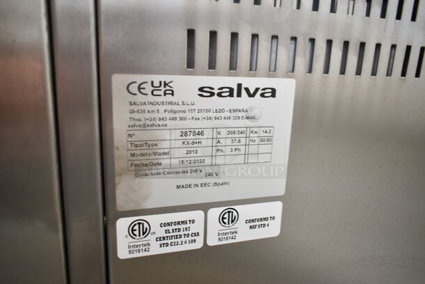BRAND NEW! 2022 Salva 2010 KX-9+H Stainless Steel Commercial Countertop Electric Powered Convection Oven. Does Not Have Pan Rack. 208-240 Volts, 3 Phase. - Image 8 of 8
