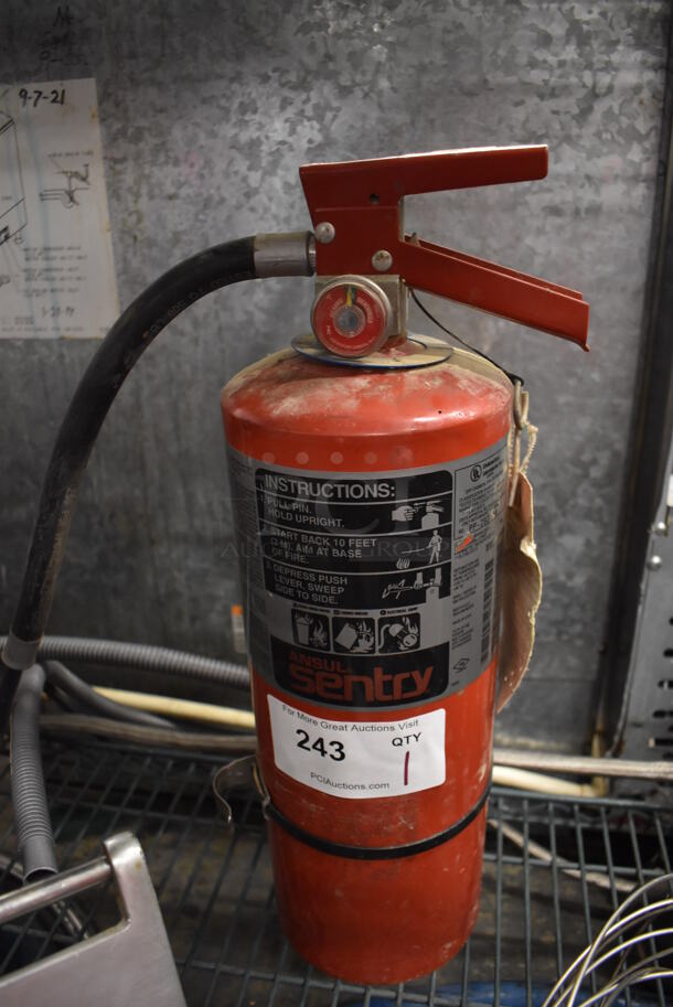 Ansul Sentry Fire Extinguisher. 8x6x19. Buyer Must Pick Up - We Will Not Ship This Item. 