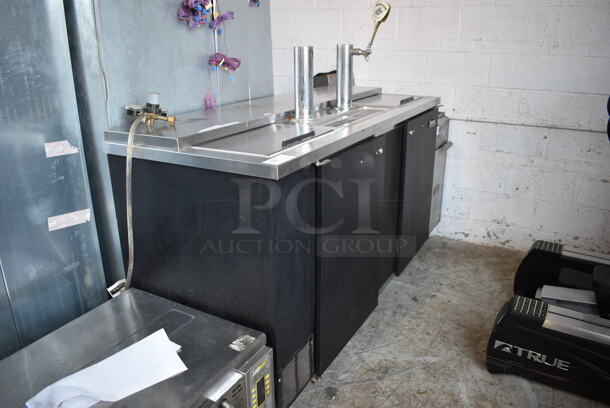 Beverage Air DD68C Stainless Steel Commercial Direct Draw Kegerator w/ 2 Beer Towers, 2 Sliding Lids and 2 Doors on Commercial Casters. 115 Volts, 1 Phase. Tested and Powers On But Does Not Get Cold - Image 2 of 11