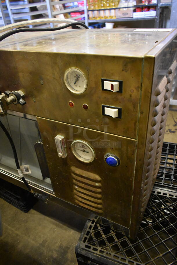 VINTAGE! Cruvinet Metal Commercial 12 Head Temperature Controlled Wine Preserver and Dispenser Chiller System. Tested and Working! (keg tap) - Image 7 of 8