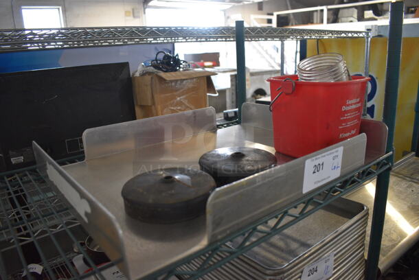 ALL ONE MONEY! Lot of Various Items Including Light Cover, Red Bucket and Metal Item! - Image 3 of 3