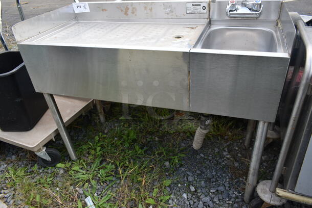 Krowne Stainless Steel Commercial Single Bay Sink w/ Left Side Drain Board, Faucet and Handles. Bay 10x14. Drain Board 30x16 - Image 5 of 6