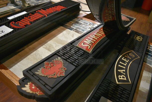 7 Various Smirnoff Black Bar Mats. 21x3.5x0.5. 7 Times Your Bid! (bar) - Image 2 of 3