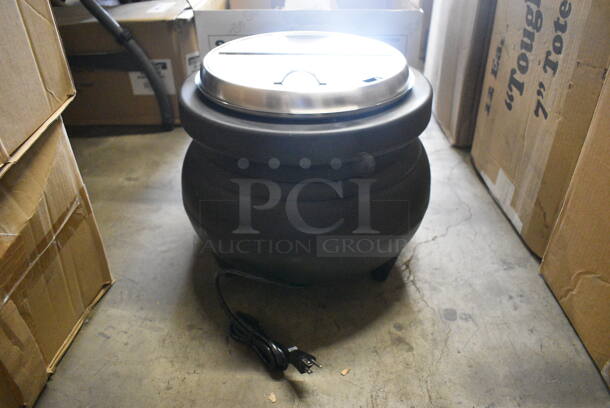 BRAND NEW IN BOX! Adcraft Metal Commercial Countertop Soup Kettle Food Warmer. 15x15x15 - Image 2 of 5