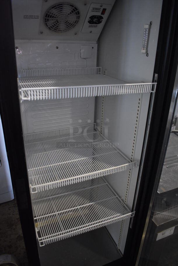 Fogel LC-11-US Metal Commercial Single Door Reach In Cooler Merchandiser w/ Poly Coated Racks. 115 Volts, 1 Phase. 21.5x24x66. Tested and Powers On But Does Not Get Cold - Image 4 of 5