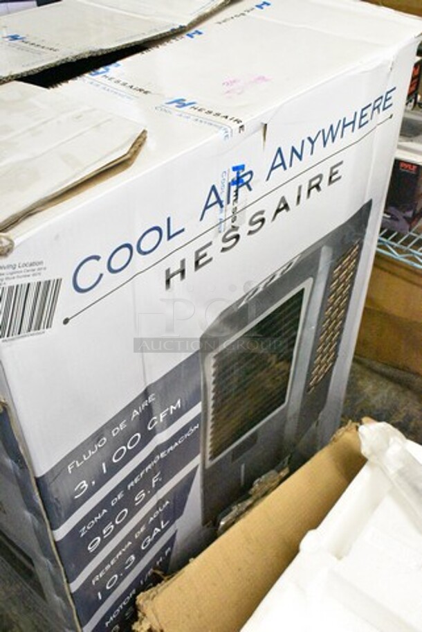 IN ORIGINAL BOX! Hessaire MC37V 950 sq ft Portable Evaporative Cooler 3100 CFM - Image 3 of 7