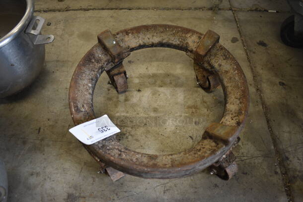 Metal Commercial Mixing Bowl Dolly on Commercial Casters. 16.5x16.5x7 - Image 4 of 4