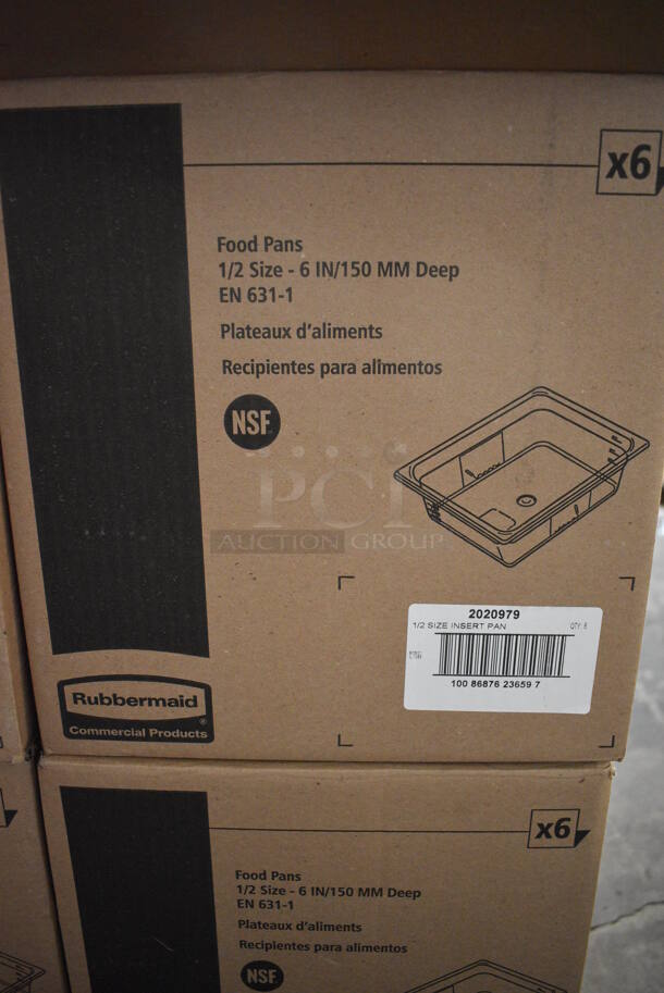 ALL ONE MONEY! Lot of 18 BRAND NEW IN BOX! Rubbermaid Clear Poly 1/2 Size Drop In Bins. 1/2x6 - Image 4 of 4