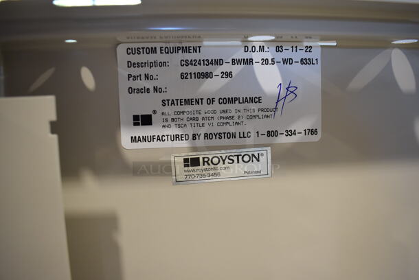 BRAND NEW! Royston 62110980-296 Wood Pattern and Metal Counter. 42x42x26.5 - Image 6 of 6