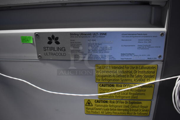 2016 Stirling UltraCold ULT-25NE Metal Commercial Portable Ultra Low Lab Freezer. 120 Volts, 1 Phase. 14x27x18. Cannot Test Due To Missing Power Cord - Image 5 of 6