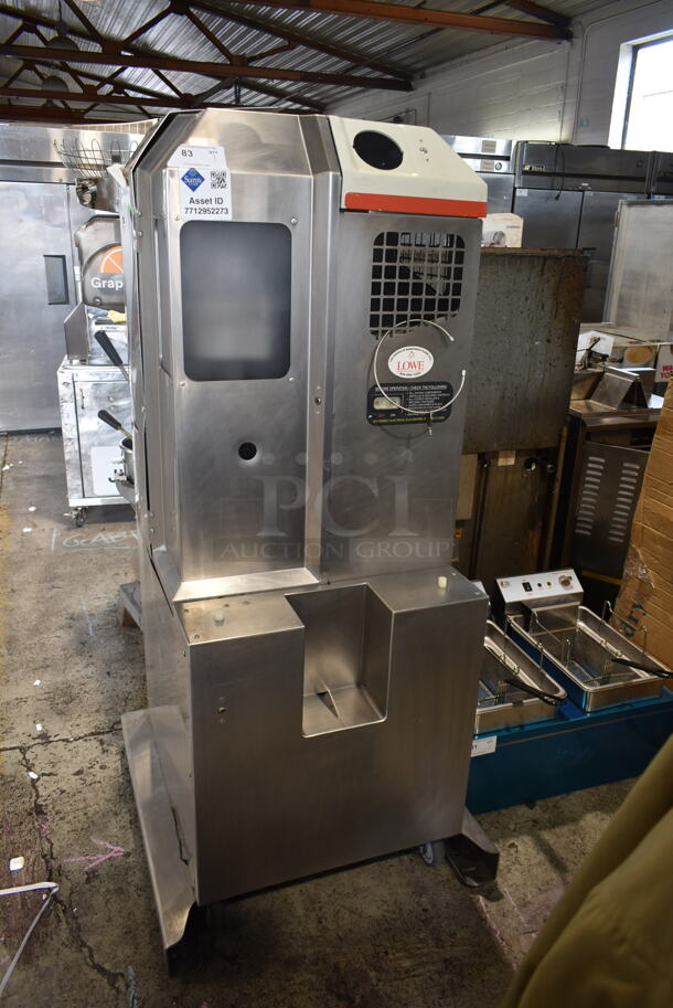 Fresh N Squeeze POS-1 Stainless Steel Commercial Floor Style Automatic Citrus Juicer on Commercial Casters. 120 Volts, 1 Phase. Tested and Working! - Image 1 of 8