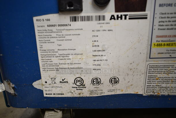 AHT RIO S 100 Metal Commercial Novelty Ice Cream Freezer Merchandiser on Commercial Casters. 115 Volts, 1 Phase. Tested and Working! - Image 6 of 6