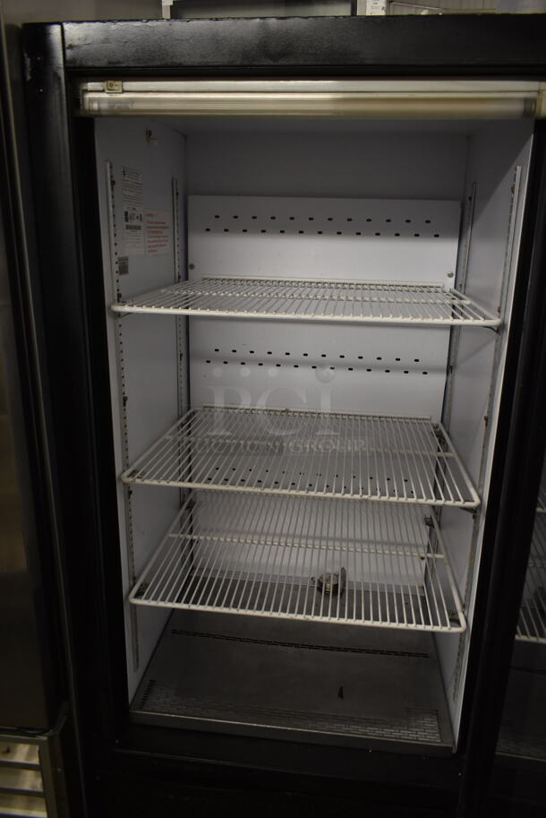 QBD CD10 H Metal Commercial Single Door Reach In Cooler Merchandiser w/ Poly Coated Racks. 115 Volts, 1 Phase. Tested and Powers On But Does Not Get Cold - Image 4 of 5