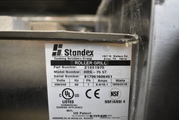 APW Wyott HRS-75 5T Stainless Steel Commercial Countertop Hot Dog Roller. 208/240 Volts, 1 Phase.  - Image 7 of 7