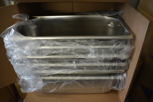 24 BRAND NEW IN BOX! Vollrath Stainless Steel 1/3 Size Drop In Bins. 1/3x4. 24 Times Your Bid!