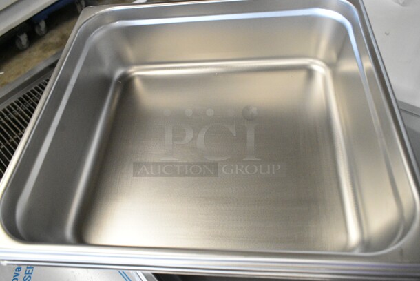 11 BRAND NEW SCRATCH AND DENT! Stainless Steel Drop In Bins Including 2 4070249 Choice 1/2 Size 4" Deep Anti-Jam Stainless Steel Steam Table / Hotel Pan - 24 Gauge, 3 4070122 Choice 2/3 Size 2 1/2" Deep Anti-Jam Stainless Steel Steam Table / Hotel Pan - 24 Gauge, 3 4070142 Choice 2/3 Size 4" Deep Anti-Jam Stainless Steel Steam Table / Hotel Pan - 24 Gauge, 4 4070049 Choice Full Size 4" Deep 24 Gauge Anti-Jam Stainless Steel Steam Table / Hotel Pan. 11 Times Your Bid!  - Image 8 of 12