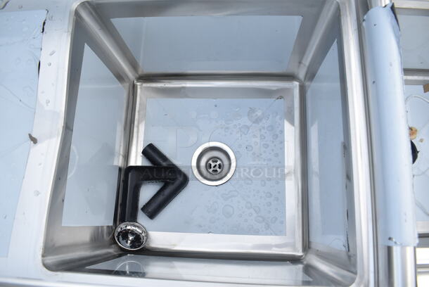 BRAND NEW SCRATCH AND DENT! Stainless Steel Single Bay Sink w/ Left Side Drain Board. No Legs.  - Image 4 of 6