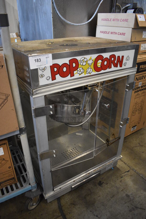 Gold Medal Model 2001ST Metal Commercial Countertop Popcorn Machine Merchandiser. 120 Volts, 1 Phase. 27x20x41. Cannot Test Due To Plug Style - Image 3 of 6