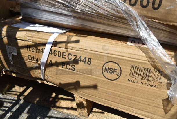 Box of 4 BRAND NEW SCRATCH AND DENT! Regency 460EC2448 24" x 48" NSF Chrome Wire Shelf. May Be Missing Pieces. - Image 3 of 3