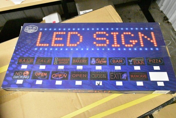 3 Various Items Including Ticket Number Dispenser w/ Number Sign, Scale and LED Light Up Sign. 3 Times Your Bid!  - Image 2 of 10