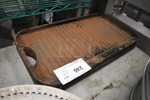 2 Cast Iron Cooktops. 20x10.5x1. 2 Times Your Bid! - Image 2 of 3