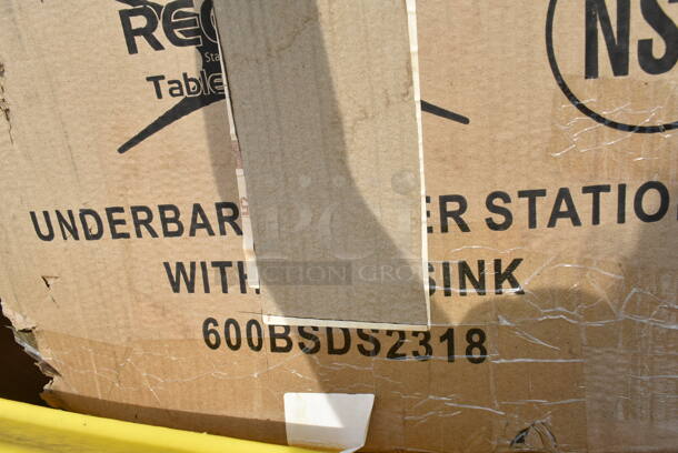 BRAND NEW SCRATCH AND DENT! Regency 600BSDS2318 18" x 23" Stainless Steel Blender Station with Dump Sink. May Be Missing Pieces.
 - Image 2 of 2