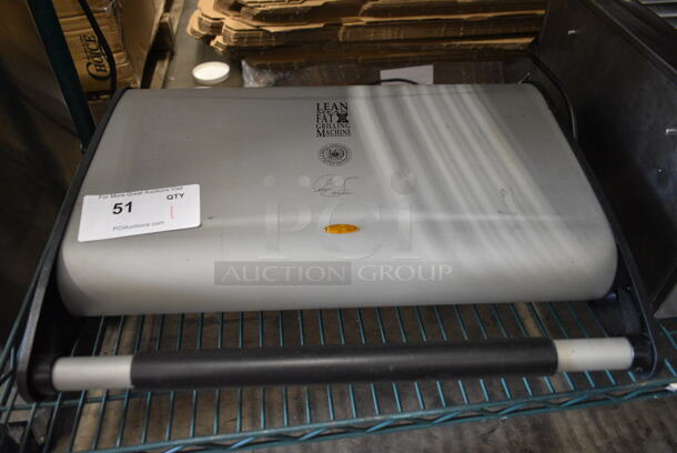 George Foreman GRV160S Metal Countertop Lean Mean Grilling Machine. 120 Volts, 1 Phase. Tested and Working! - Image 1 of 4