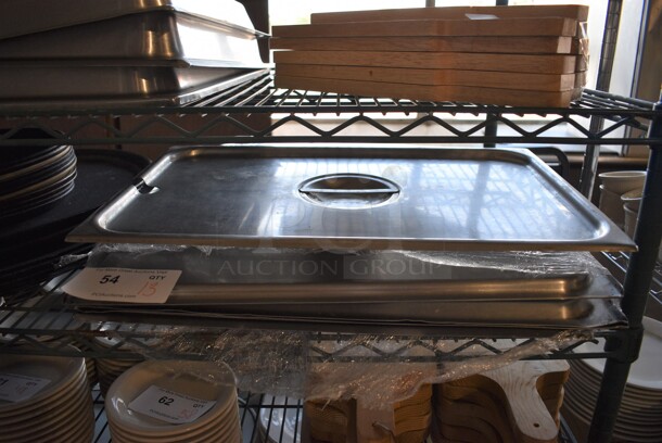 13 Stainless Steel Full Size Drop In Bin Lids. 13x21x1. 13 Times Your Bid! - Image 1 of 3