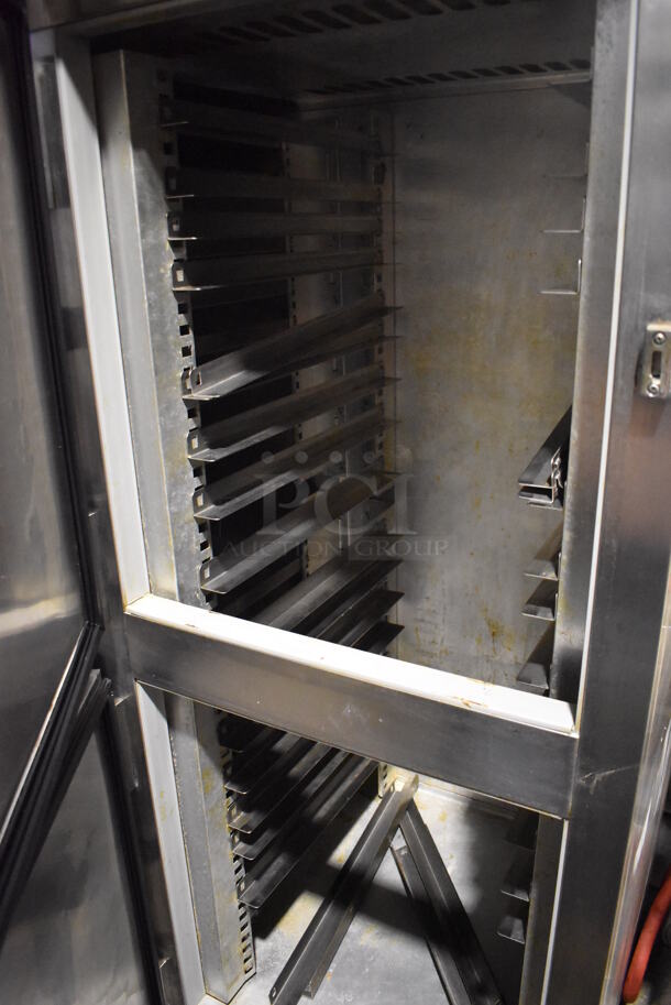 Victory RSA-2D-S1-HD-SPEC27 Stainless Steel Commercial 4 Half Size Door Reach In Cooler on Commercial Casters. 115 Volts, 1 Phase. 52x35x84. Tested and Working! - Image 7 of 7