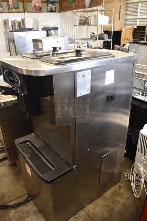 2010 Taylor C713-33 Commercial Stainless Steel Air Cooled Soft Serve Ice Cream Machine With Two Hoppers. 208-230V, 3 Phase.  - Image 2 of 4