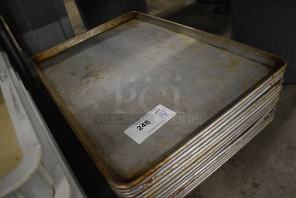 14 Metal Full Size Baking Pans. 18x26x1. 14 Times Your Bid! - Image 2 of 3