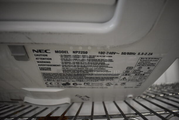 NEC Model NP2250 LCD Projector. 100-240 Volts, 1 Phase. 21x28x8 - Image 4 of 4